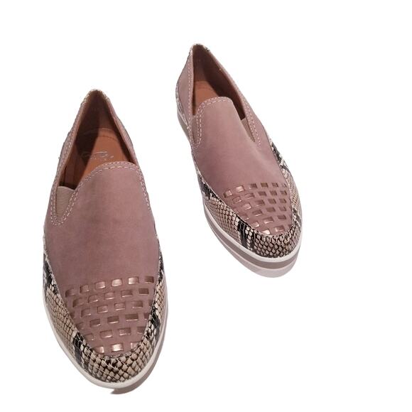 ARA Shoes Luftpolster Snake Print Studded Slip On Loafer - Picture 3 of 13